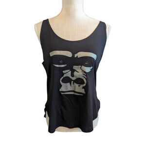 Next Level Tank Top Women's XL Black Cotton Blend San Diego Zoo Gorilla Print